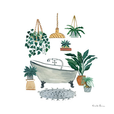«Rosalba Boho Bathroom II», reproduction sur toile