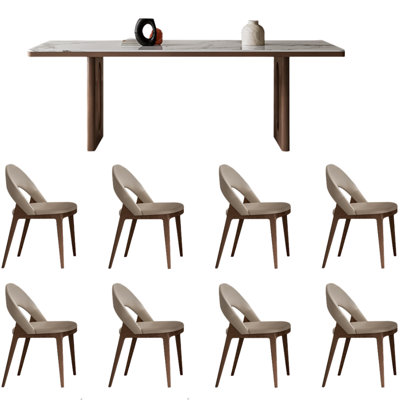 Minimalist Slate Dining Table for Small Apartmen