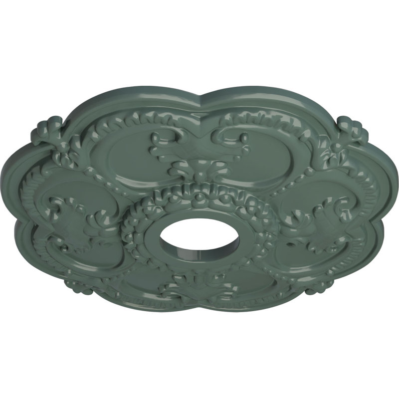 Médaillon de plafond l 3,5 po x P 3,5 po Rotherham, Tourbillon de nuages