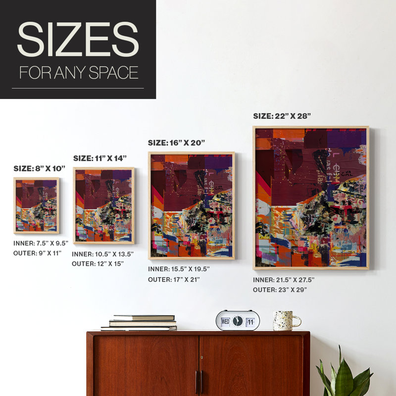 Wheatpaste Shrine II Framed Print - Solid Wood, Natural, 15" H x 12" W