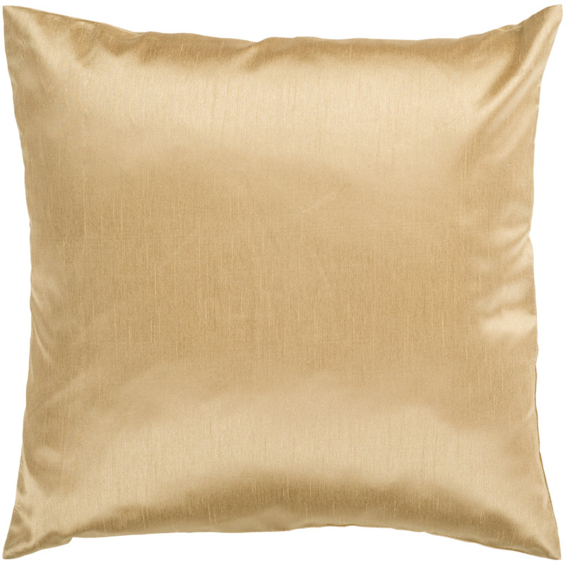 Throw Pillow, Tan, 18" H x 18" W x 4" D, Polyester