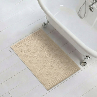 Laura Ashley Beaded Skid-Resistant Memory Foam 1-Piece  Bath Mat