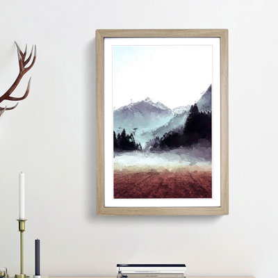 Fog over Luttach in Italy - Framed Print