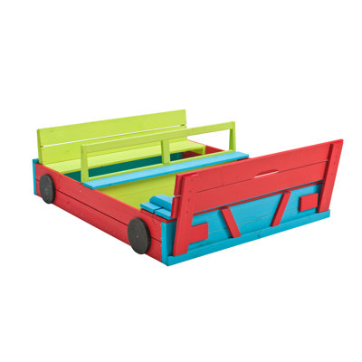 120Cm x 20Cm Wood Square Sandbox with Cover