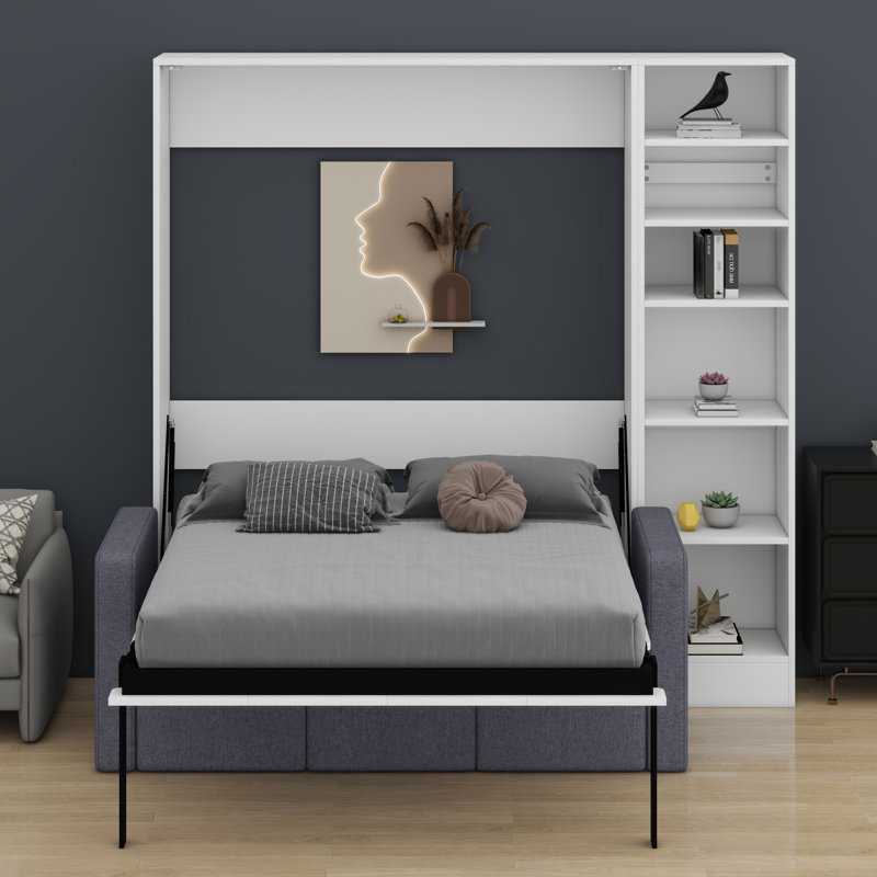 Lit escamotable avec canapé et tablettes Murphy