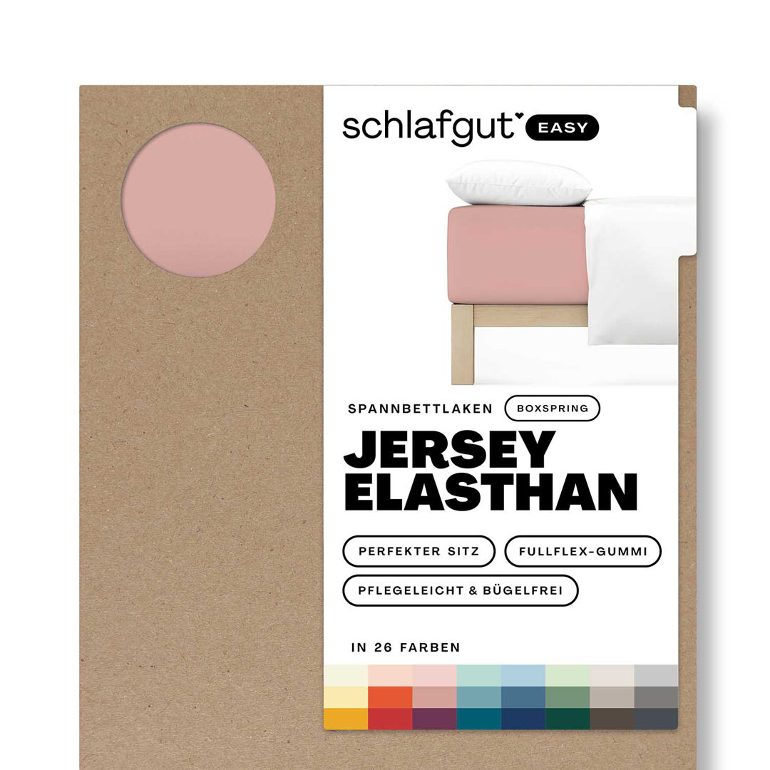 Jersey-Elasthan Spannbettlaken EASY für Boxspring 100% Baumwolle