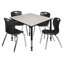Ensemble de table de salle à manger et de chaises Kee Square-73412850-73412839