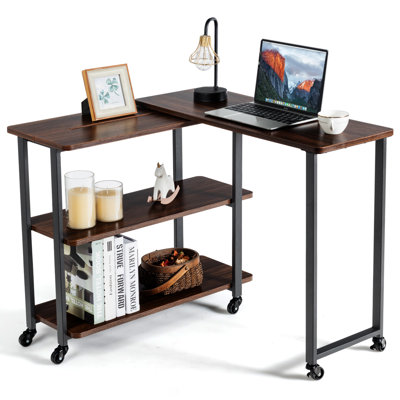 Leonetti L-Shaped Metal Base Writing Desk
