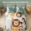 Safari Bedding Sets, Full Queen Microfiber Comforter Set with Lion Pillow