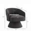 Fauteuil demi-tonneau pivotant rembourré en velours-540599339