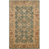 Antiquity Hand-Tufted Teal Blue / Taupe Area Rug