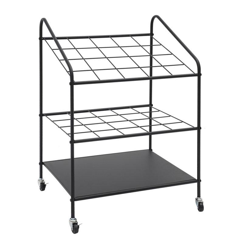 Mobile Paper Rolls Organizer Floor Storage Rack