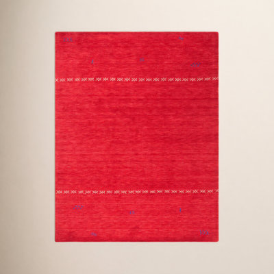Santiago Red Handmade Wool Geometric Rug