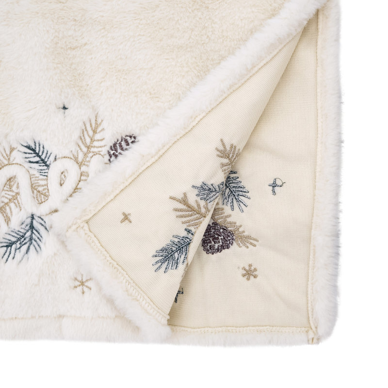 Holiday Glamour Faux Fur Table Runner