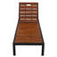 Chaise longue d'extérieur avec dossier réglable à 6 positions et détails en bois d'acacia-184291054