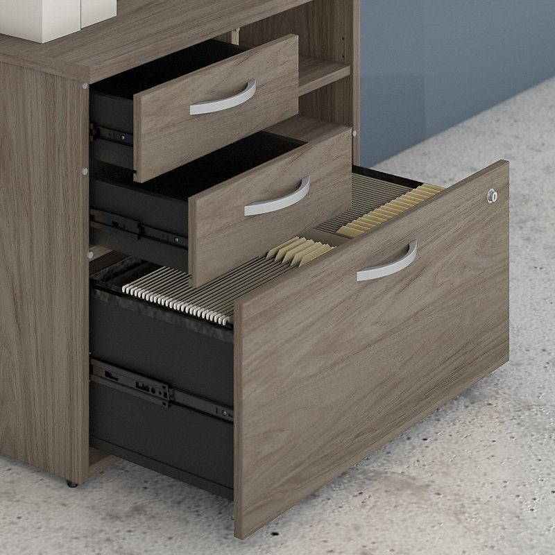 Kaydrie 30'' Wide 3 -Drawer File Cabinet, Modern Hickory