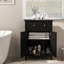 Armoire de rangement sur pied Red Barrel Studio® avec portes de tiroir et tablette réglable pour rangement gris-760717194