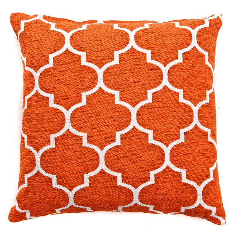 Luisa Geometric Square Cushion Cover, Orange