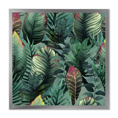 «Tropical Palm Leaves In Jungle», reproduction d'art sur toile traditionnelle