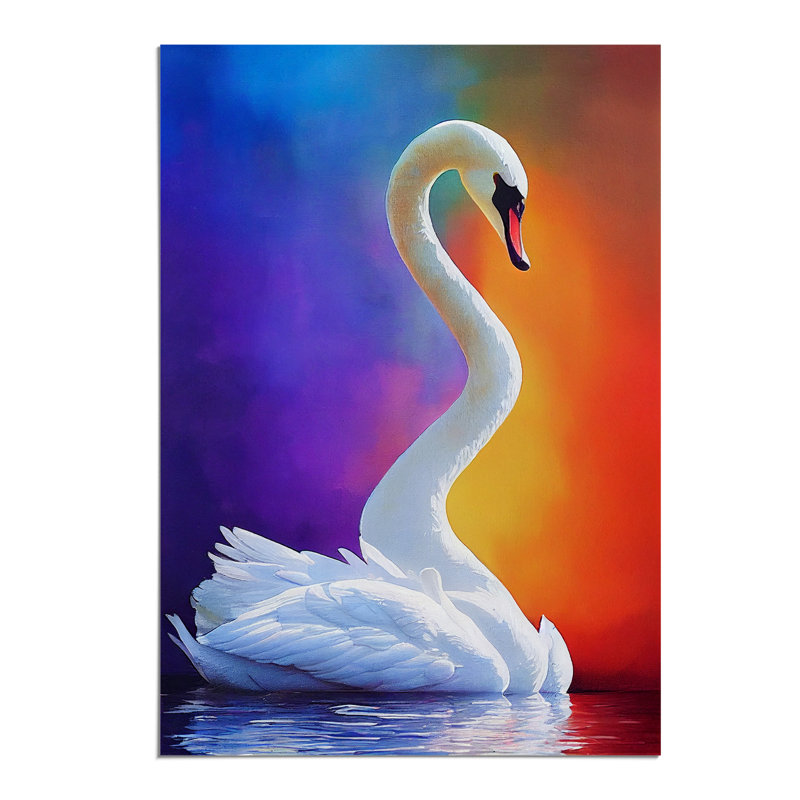 Unique Swan - Wall Art, Paper, 59.4cm H x 42cm W, No Matte