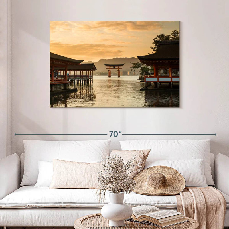 Famous Itsukushima Shrine, 30" H x 45" W