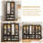2-Door 71" H Armoire With LED Sensor Light, Acrylic Mirror, Drawers And Hanging Rod-1027565950