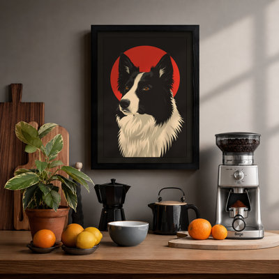 Alert Dog Rising Modern - Framed Print