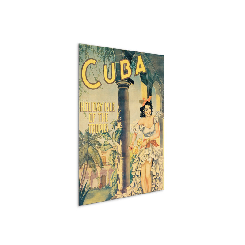 Cuba by Art Studio 77.5cm H x 58cm W MetalArt Materic Aluminum Satin Effect, Frameless Panel, Lightweight Ready to Hang