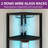 Brodric Modern Open Display Corner Bar with Colorful LED Light & Music Control-822042928