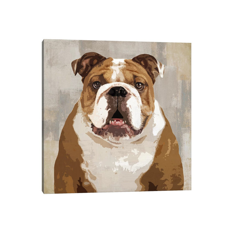 Bulldog 1 Piece Wrapped Canvas Wall Art, 66.04 cm H x 66.04 cm W x 3.175 cm D