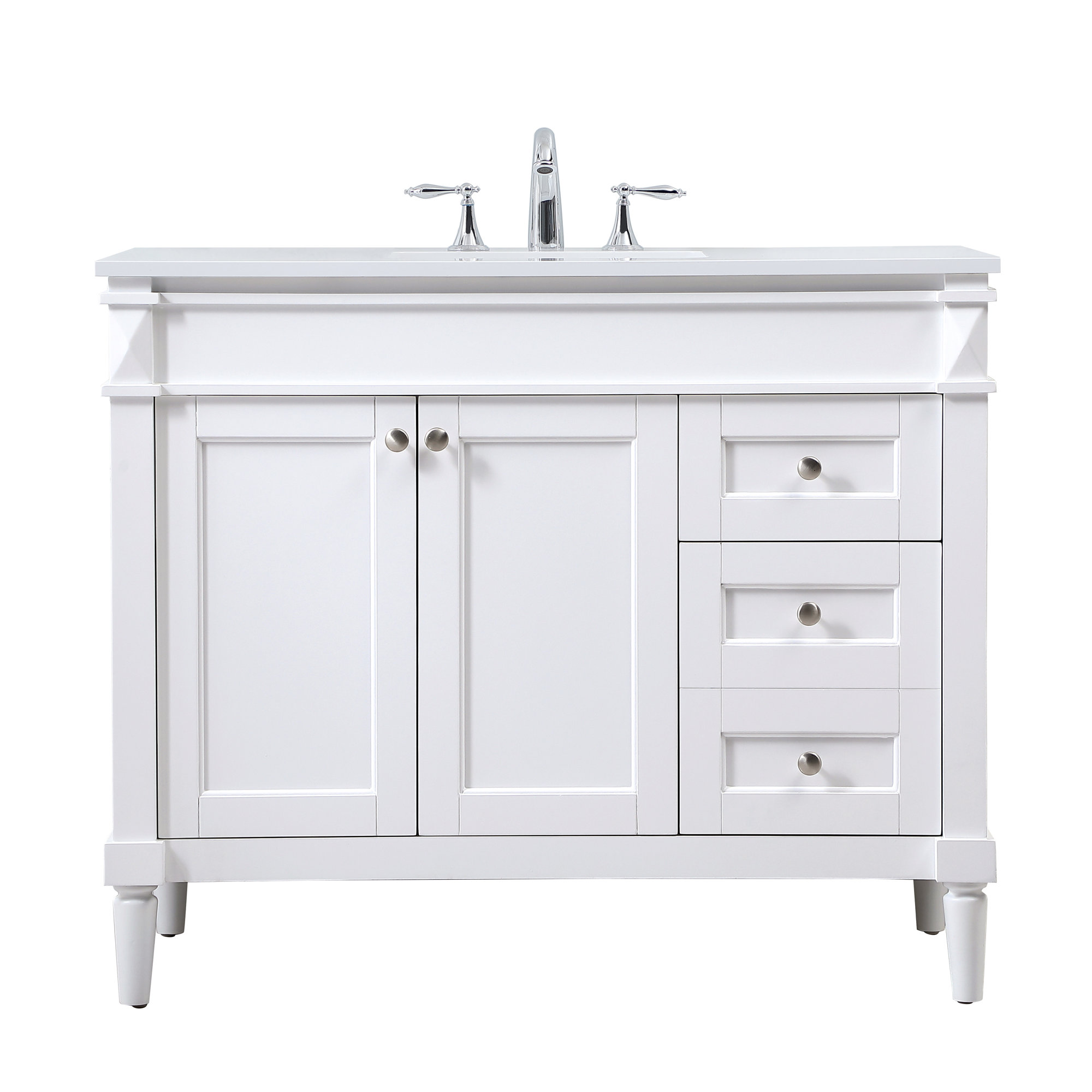 Readington 42'' Single Bathroom Vanity, White