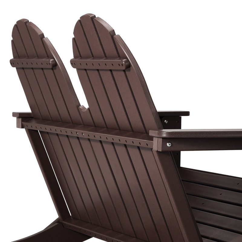 Banc pliant en poly 49 po Adirondack, Marron foncé