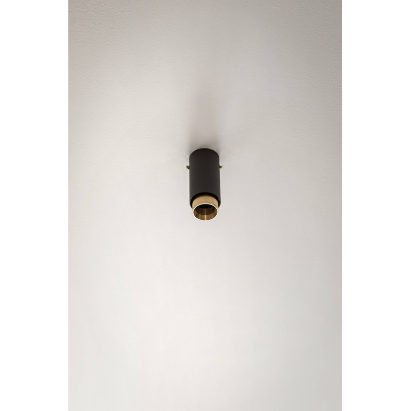 1 - Light Flush Mount, Steel, Stone