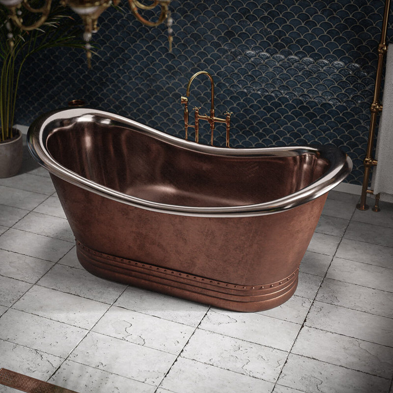 1780mm x 790mm Freestanding Copper Bathtub