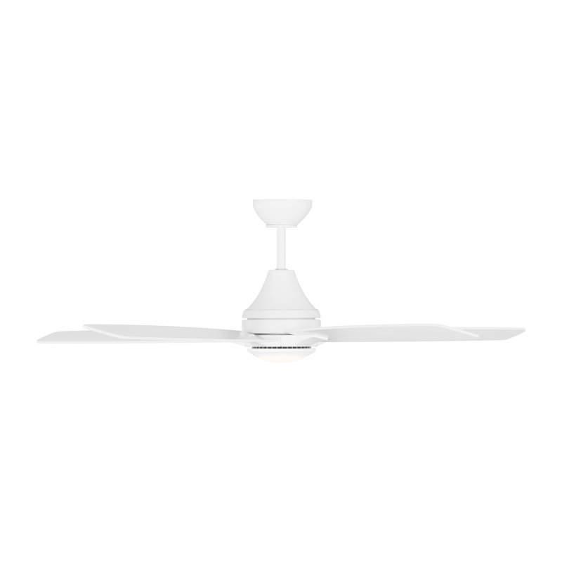 Melva Matte White 52'' Ceiling Fan with LED Light and Remote