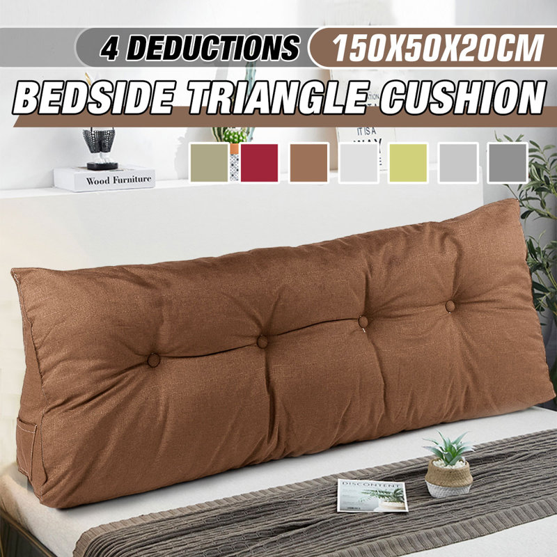 Coussin Wedge, H 7,87 po x l 59,06 po x P 19,69 po, Brun