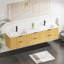 Meuble-lavabo moderne à cannelures avec lavabo intégré et grand rangement-131988566-131988567-131988570