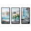 «Blue Window Beachfront View Blooms II - Coastal Windows», art mural-1341201714-1341202124