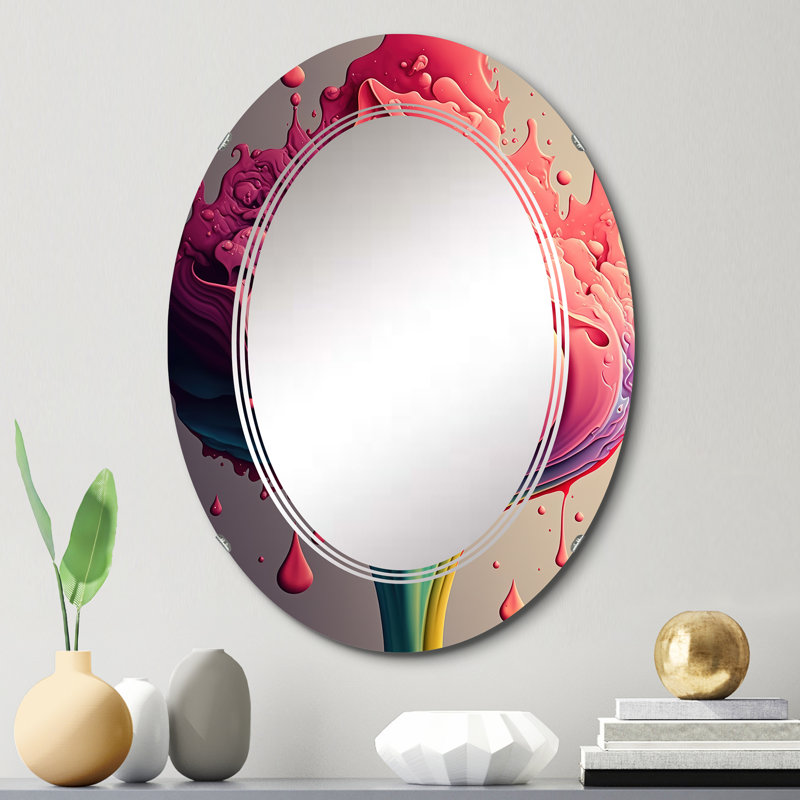 Miroir mural tulipe floral I - fleurs, 30 po x 20 po