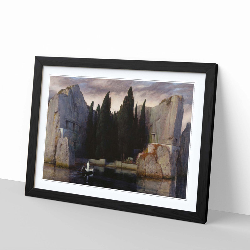 Isle of the Dead No.1 by Arnold Bocklin - Framed Print, Black