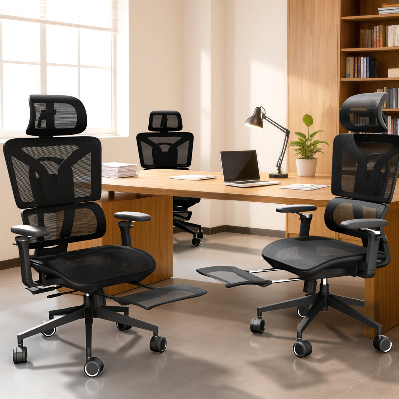 Ergonomic Office Chair with Adaptive Lumbar Support Adjustable Seat Depth and 5d Armrests
