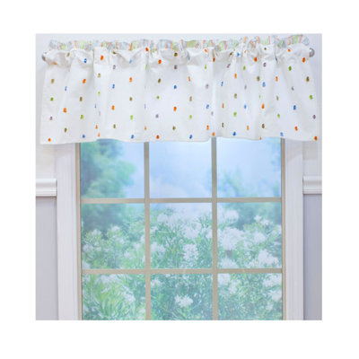 Mea Cotton Polka Dots Ruffled Window Valance