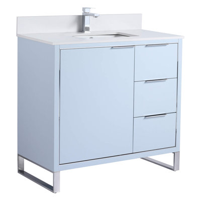 Geselle 36'' Single Bathroom Vanity with Stone Top