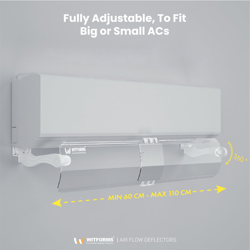 Witforms / Premium Plus - Déflecteur d'air AC réglable adapté aux climatiseurs à deux blocs
