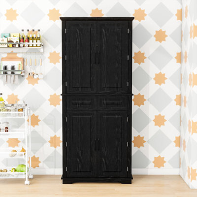 Kitchen Pantry Cabinet with Storage Drawers, Cabinet and Adjustable Shelves