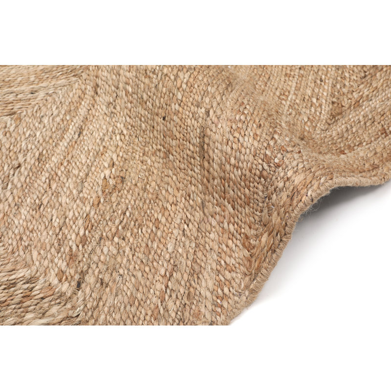 Bovina Hand Woven Jute Geometric Area Rug, Rectangle 5' x 8'