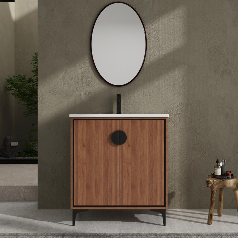 Meuble-lavabo autoportant avec lavabo, 30"