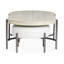 Table basse ovale avec 2 repose-pieds