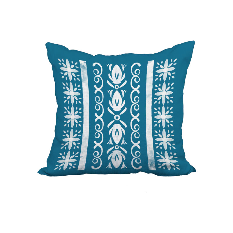Housse de coussin cubique en coton Cuban, 20 po x 20 po, sarcelle