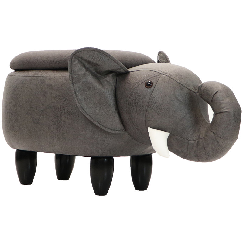 Upholstered Ottoman, Gray